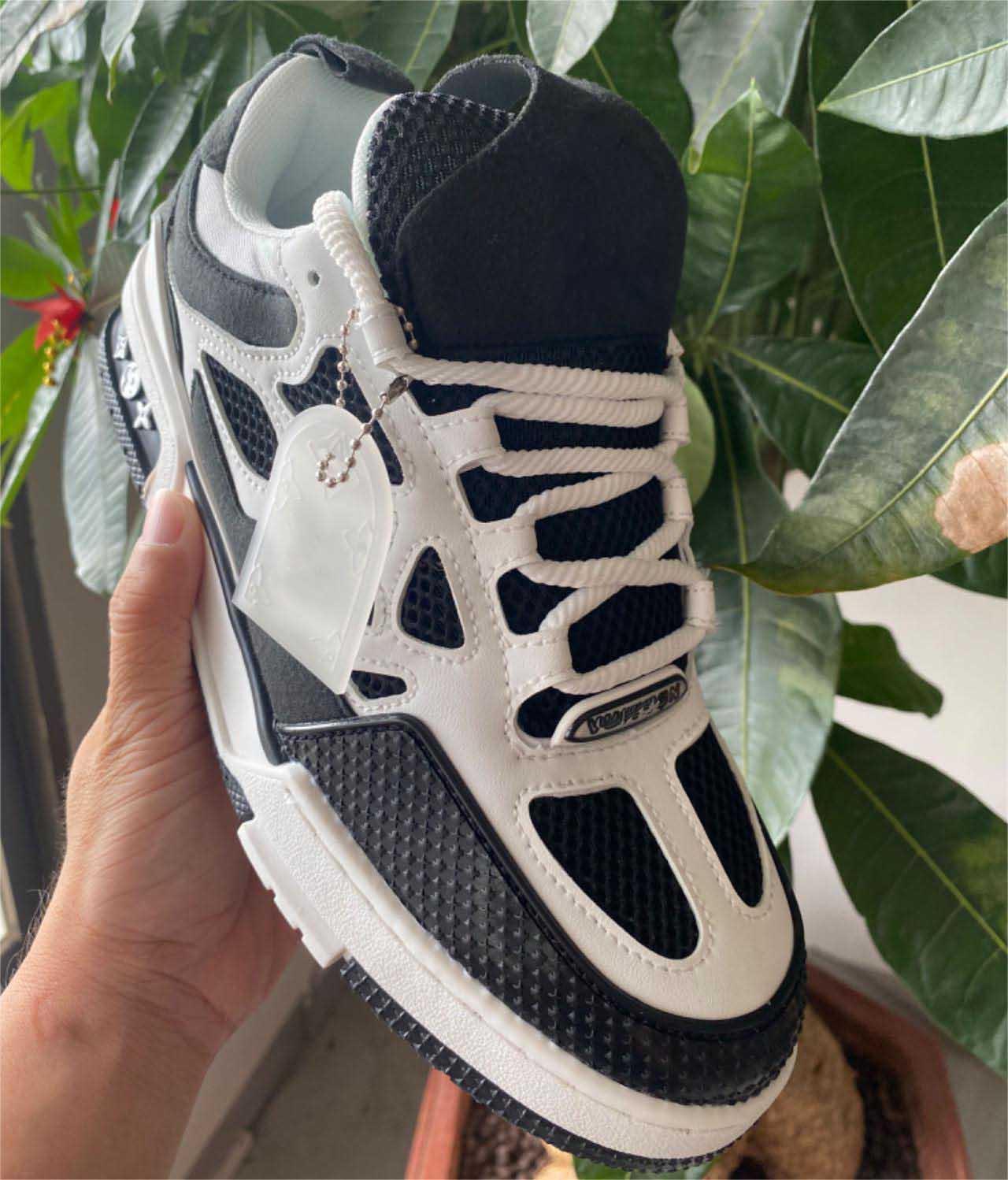 2023 New mens women casual shoes trainer designer sneakers chunky Platform printing cut green red black white Breathable running shoes RG01