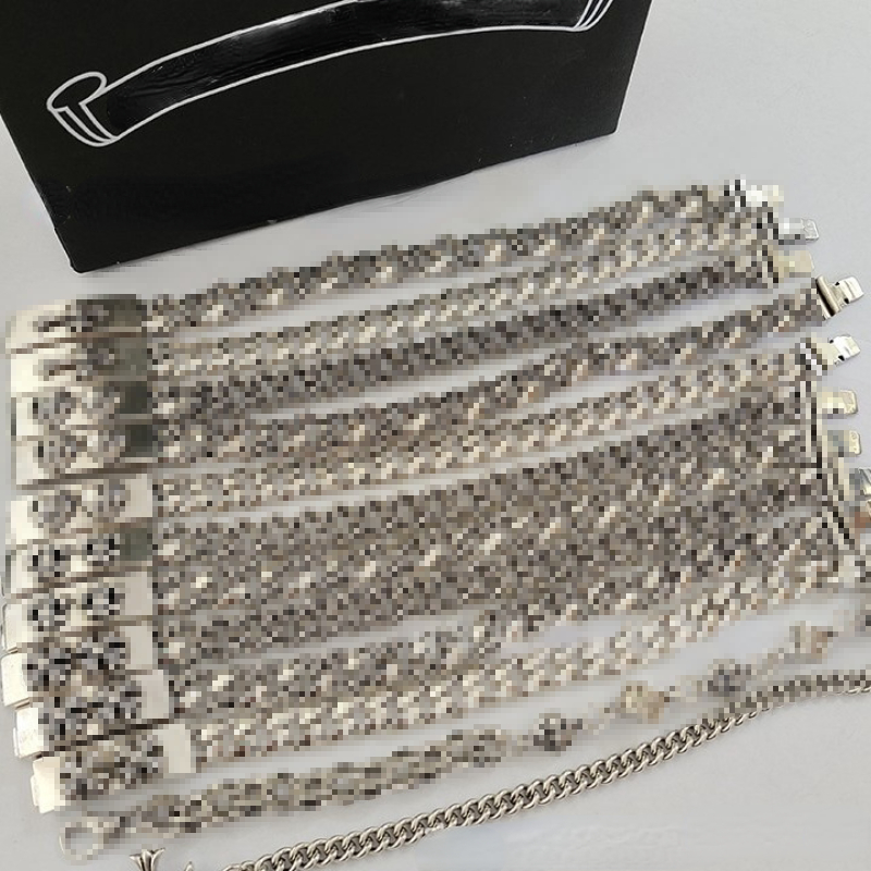 Designer Bracelets Sword Boat Anchor Cross Flower Bracelet Vintage Unisex Hand Decoration Couples Thick-image-999618270