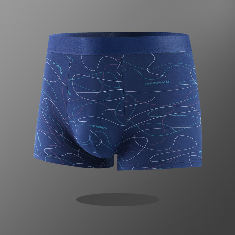 New Men's Swimwear Boxer Shorts Youth Trend Personality Boxer Pants-image-999625556