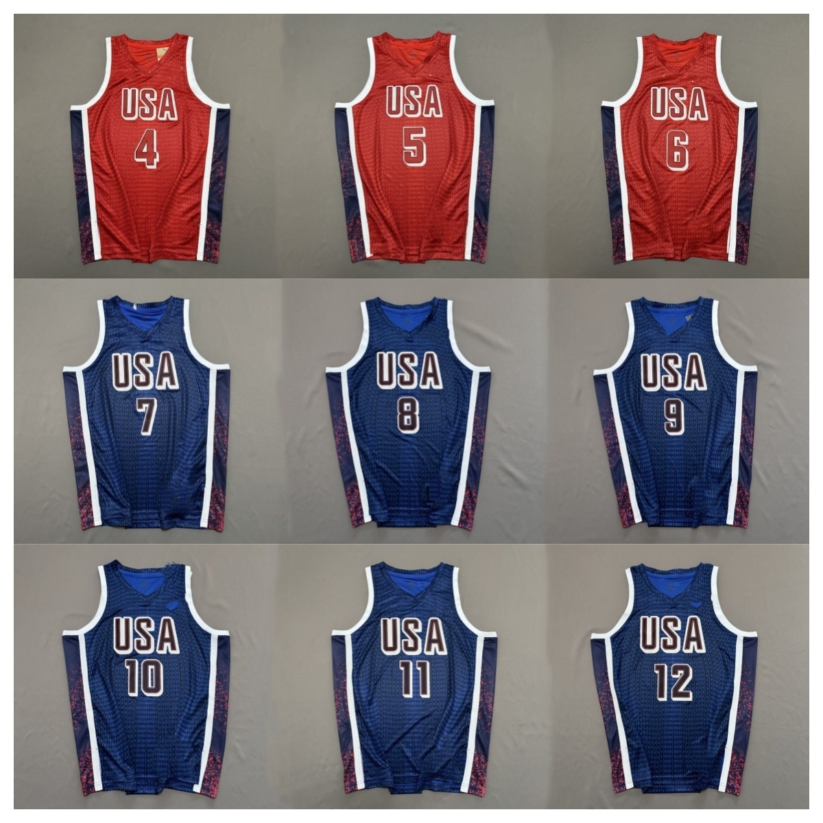 USA Basketball Jerseys 2024 Jayson Tatum Joel Embiid Jrue Holiday Bam Adebayo Anthony Davis Devin Booker Stephen Curry Anthony Edwards James Men-image-920407783