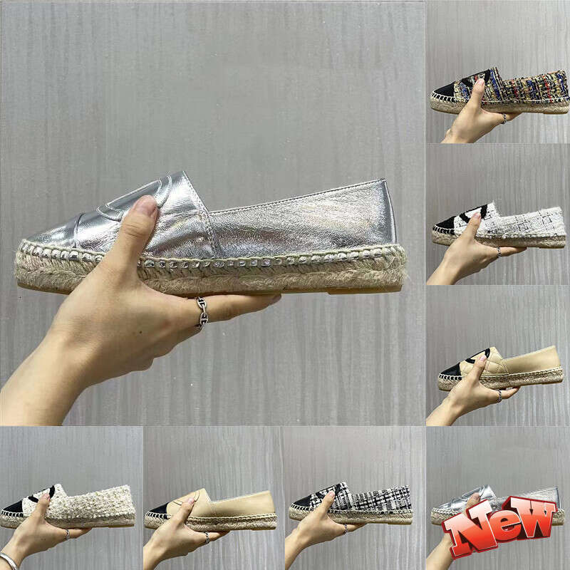 Designer Sandals Espadrilles Casual Walk Loafers For Womens Female Summer Shoes Claquette Canvas Leather Flat Heels Slides Slippers Fisherman sandal