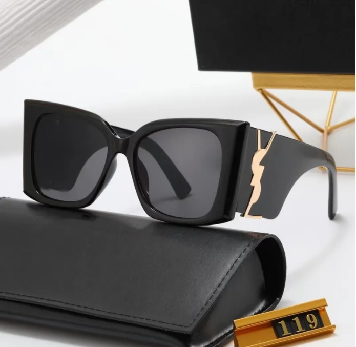 Designer cat eye sunglasses, fashionable polarized sunglasses, UV resistant luxury sunglasses, men's and women's glasses, retro square-image-999590098