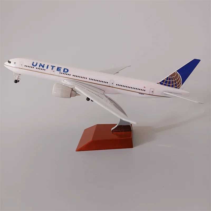 Aircraft Modle 20cm Alloy Metal USA AIR UNITED Boeing B777 Airlines Diecast Airplane Model Airways Plane Aircraft With Wheels Landing Gers-image-999692641