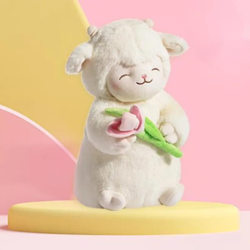 Childrens sweet white sheep soft plush toys tulips cute animal gifts birthdays and Christmas 240704 W260306-image-1096670275