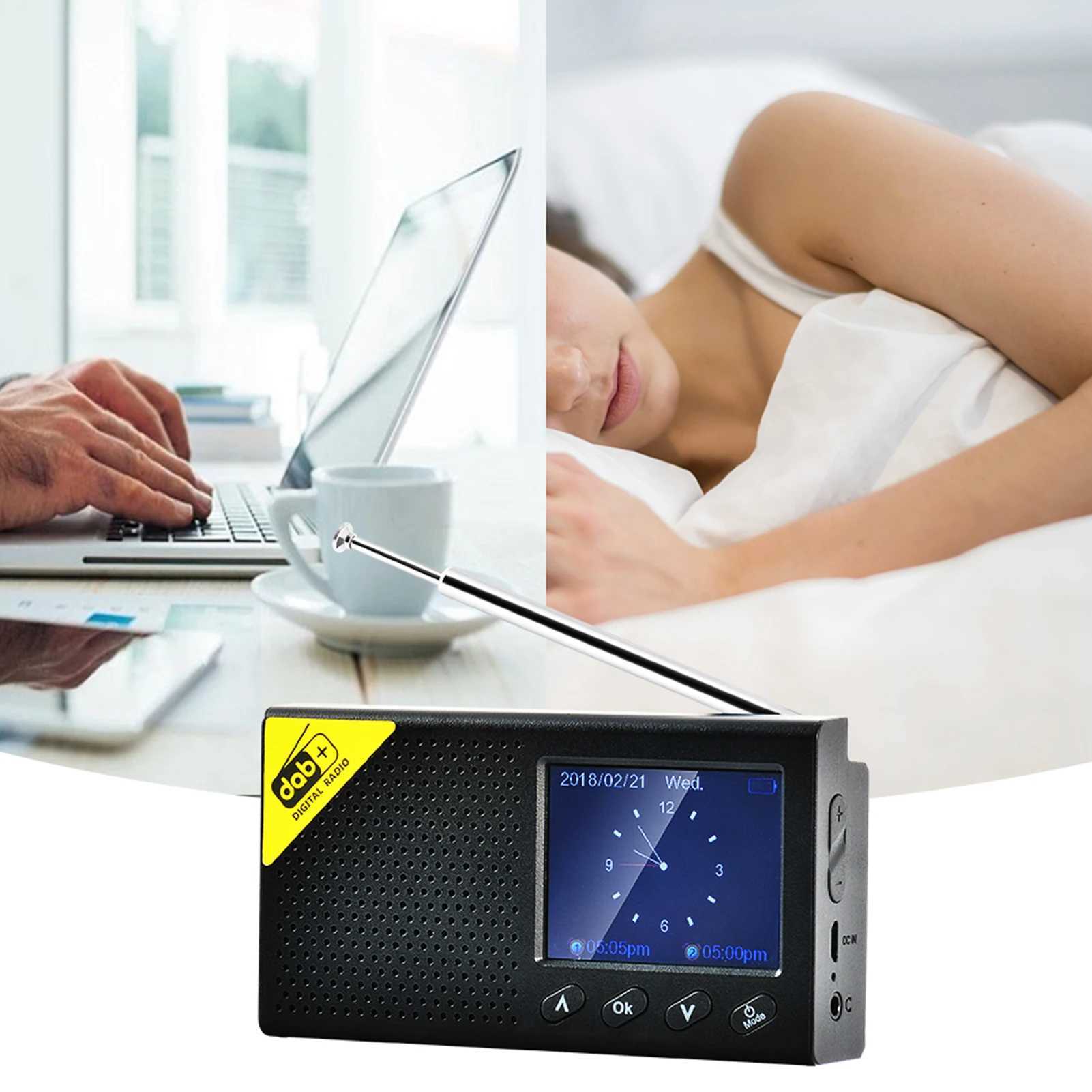 Radio Digital DAB FM Radio with BT Portable Digital Radio Rechargeable Wireless DAB+FM Receiver with Stereo Speaker Sound System-image-999711086