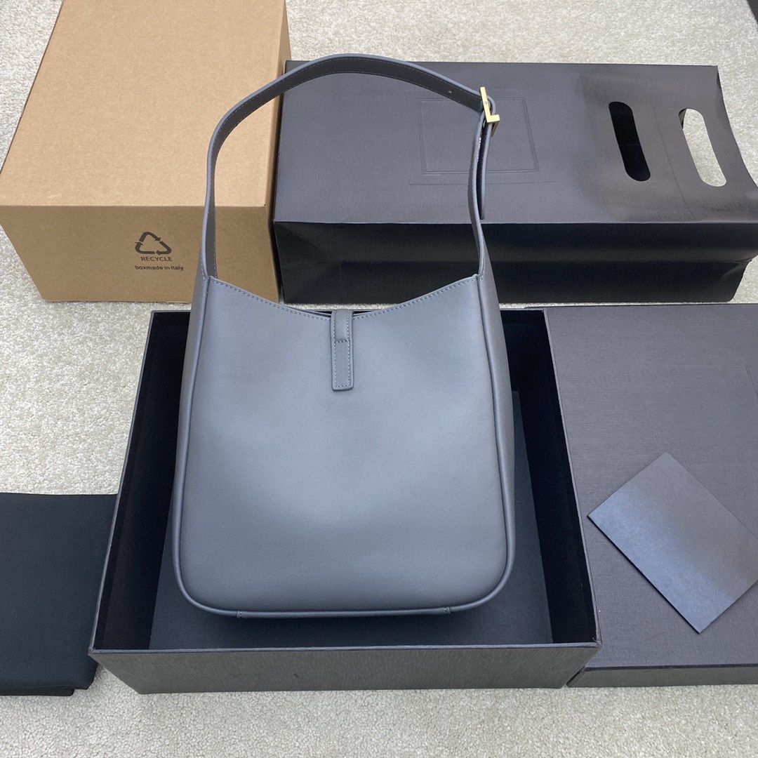 Fashionable all-match casual underarm shoulder bucket bag female new personality bag soft leather female 2024 spring and summer new hand-held sho-image-999926391