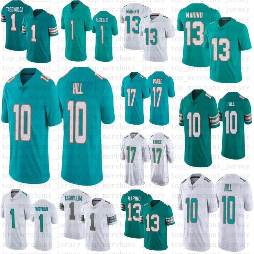 Tyreek Hill Football Jersey 1 Tua Tagovailoa Jaylen Waddle Ramsey Bradley Chubb Dan Marino Devon Achane Chop Robinson Raheem Mostert-image-998596339