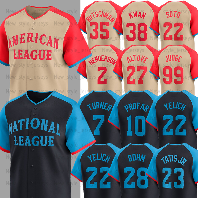 99 Aaron Judge 2024 All-Star Baseball Jerseys Shohei Ohtani Juan Soto Vladimir Guerrero Jr. Jose Altuve Yordan Alvarez Alex Bregman Jurickson Pro-image-999935564