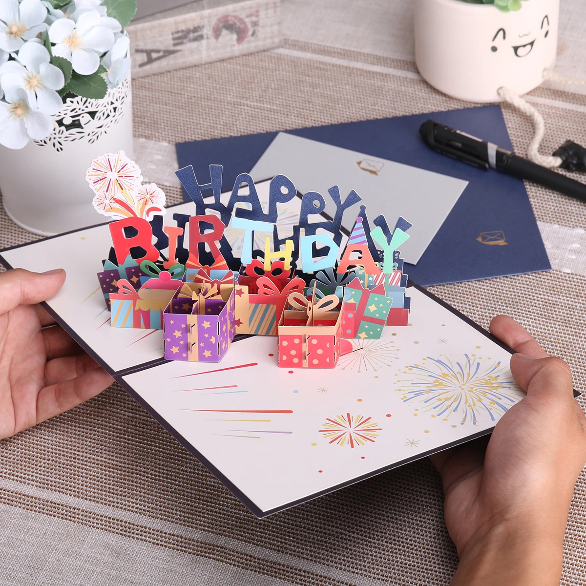 Happy Birthday Card 3D Up Greeting Cards Gift for Business Kids Wife Husband Baby Shower 240704 K260318-image-1098006474
