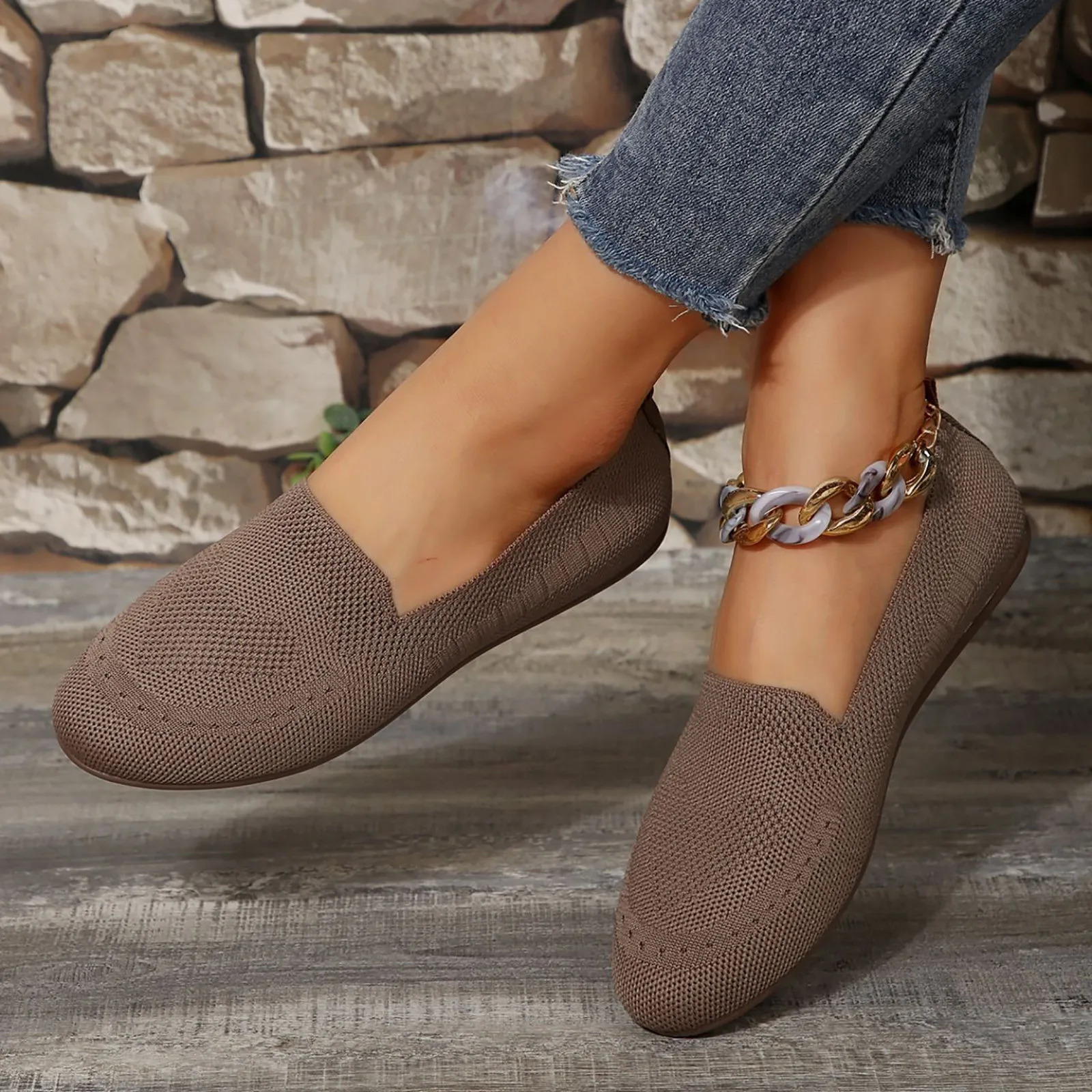Slip on Mens Womens Fashion ethnique Summer Hollow Houstable Flat Womens Casual Shoes Taille 914C