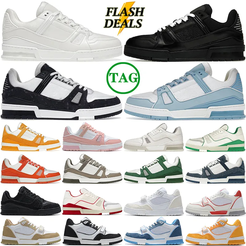 with box .men women shoes designer trainer sneakers Low black white baby blue navy orange green tour yellow Pink Brown mens trendy tennis outdoor-image-928143867