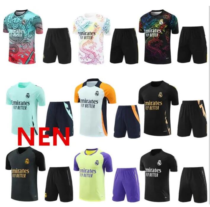 24 25 pre-match training suit MBAPPE soccer jersey football shirt Real Madrids Short sleeved CAMAVINGA camiseta uniforms Vini Jr Tchouameni Surve-image-892097864