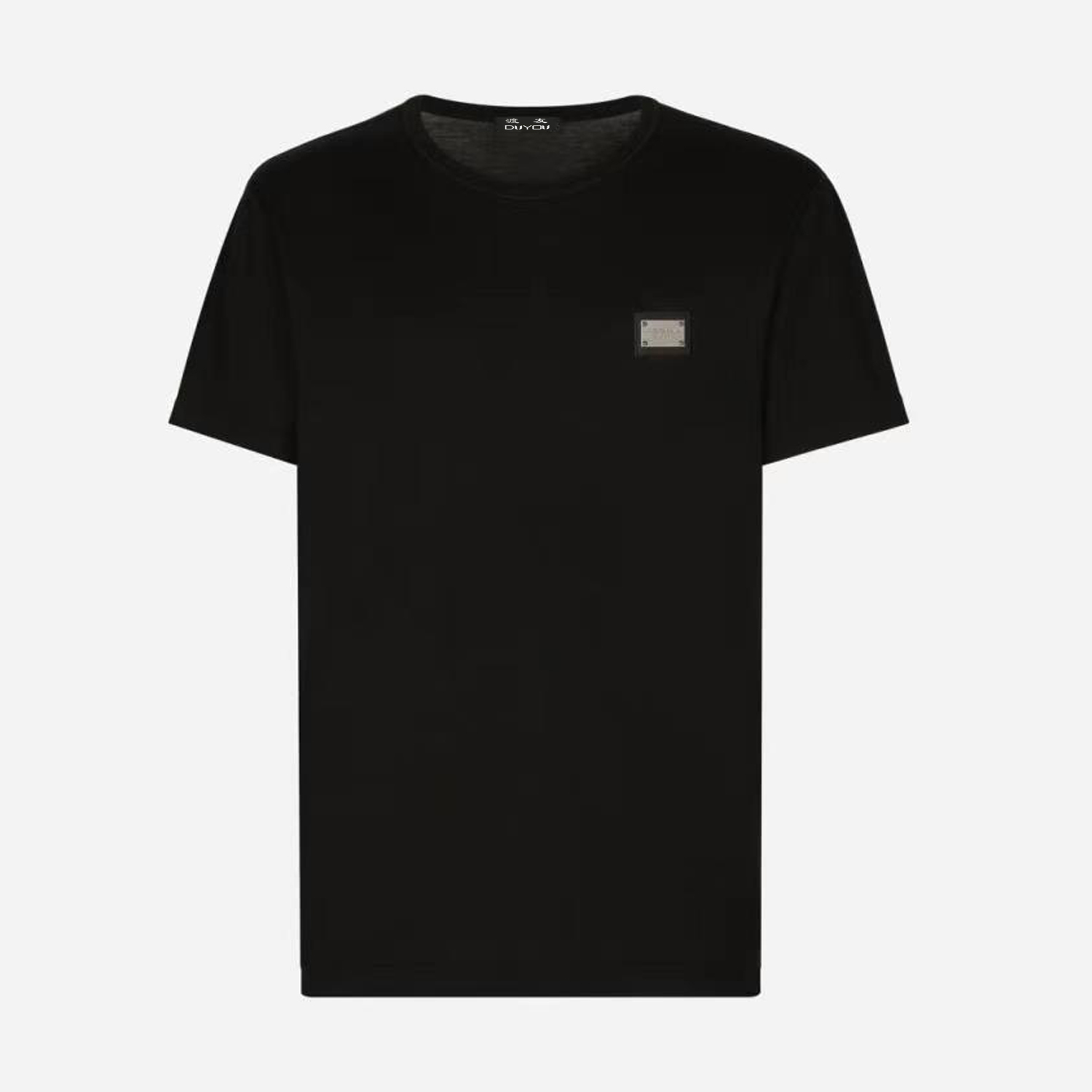 DUYOU Brand T-Shirts Men Women Casual Fashion Black White T-Shirts New Short Sleeve T Shirt Embroidery MILANO Tshirts Joker Trendy T-Shirts 8594