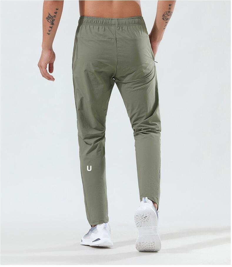 UU-2028 Sports Quick Dry Pants Men Loose Autumn Thin Ice Silk Outdoor Pants Running Fitness Yoga Casual Pants-image-906603056