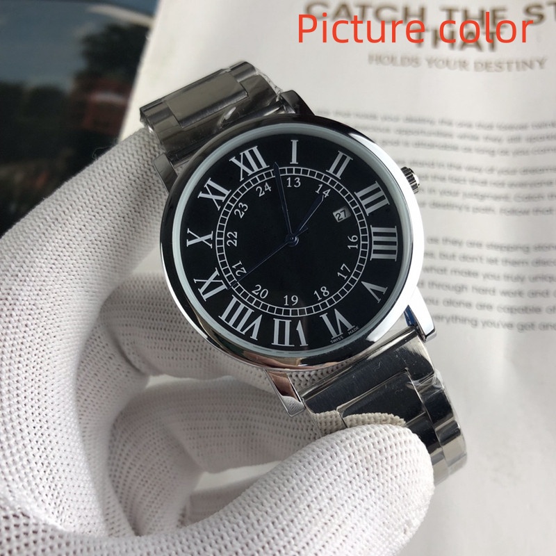 Car WristWatches for Men 2026 New Mens Watches Three needles Roman numerals Quartz Watch Top Luxury Brand Steel And leather Belt Men Fashion Europe