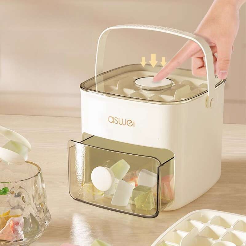 Cube Mold With Handle Press Food Grade Double Layer Ices Boxes Household Easy Clean Storage Box Portable Ice Mould 0709-image-1000688486