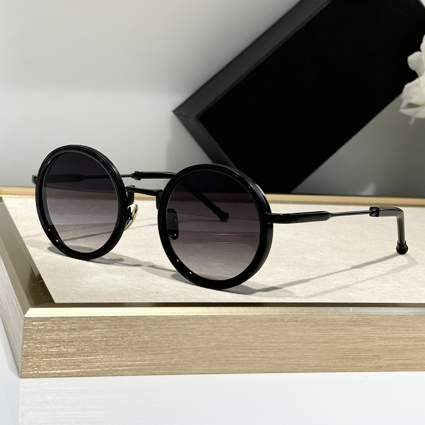 Round Sunglasses For Men Women IASCARLETT Fashion Summer Designer Stylish High Street Drive Style Anti-Ultraviolet Retro Plate CR-39 Full Frame G