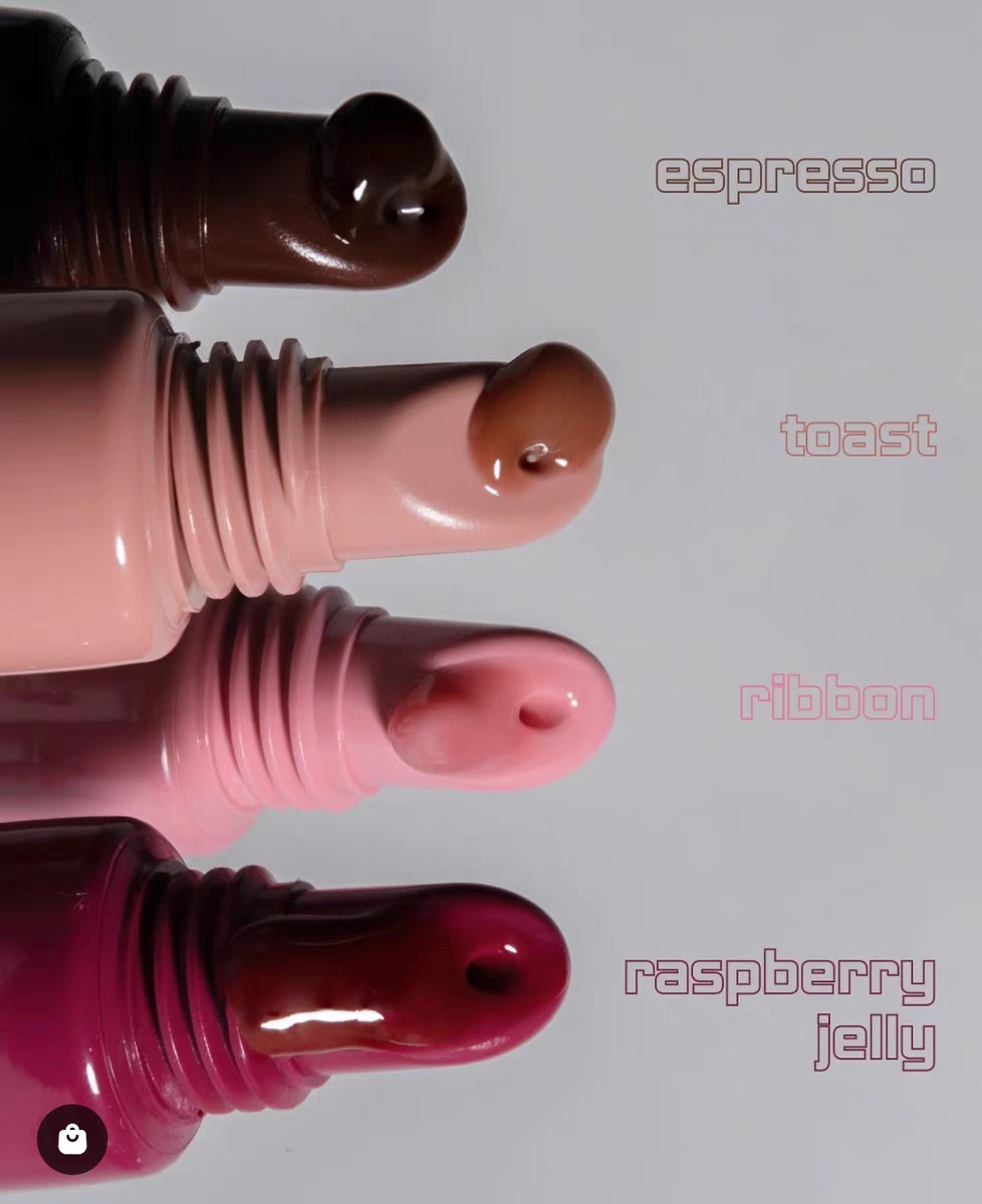 Lip Gloss Lip Plumper 10ml Liquid Lipstick Makeup Toast Espresso Raspberry jelly Ribbon Lipbalm Moisturizing Shiny glitter lipgloss Beauty Cosmet-image-732999874