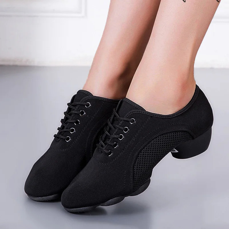 Chaussures de danse de salsa professionnelle noire pour hommes, salle de bal standard tango latin shoes de danse canevas jazz sport chaussures 24