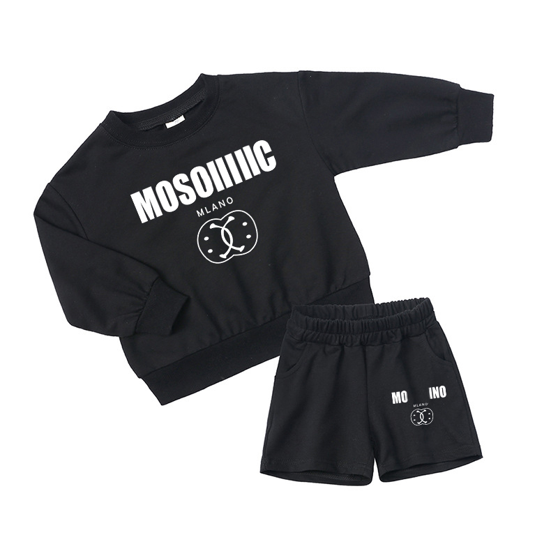 Sweat-shirts pour enfants ensemble à manches longues à manches minces épaisses épaisses pour enfants à la mode garçons filles vêtements d'été aut