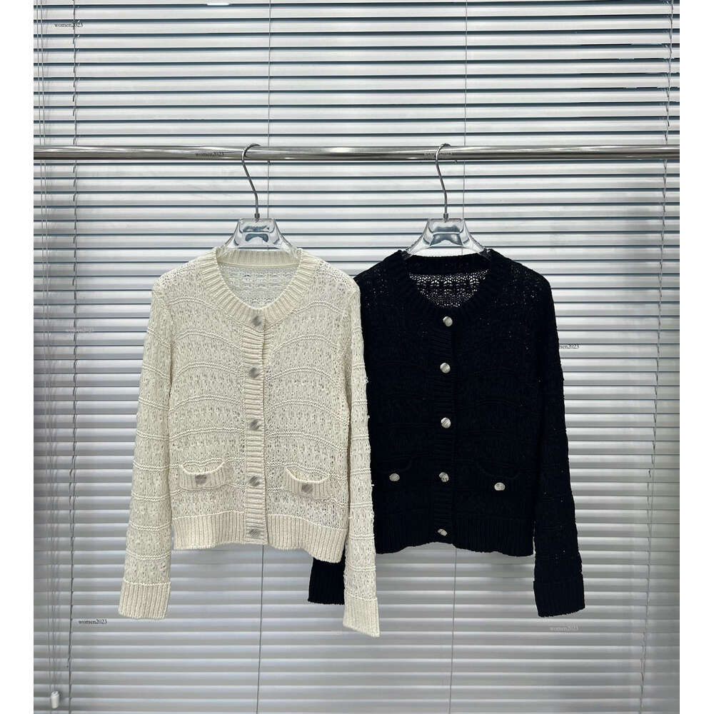 Women Knitwear Brand sweater shirt Designer knitting Fashion logo womens Hollow knit crew neck sweater cardigan jumper Jul 11