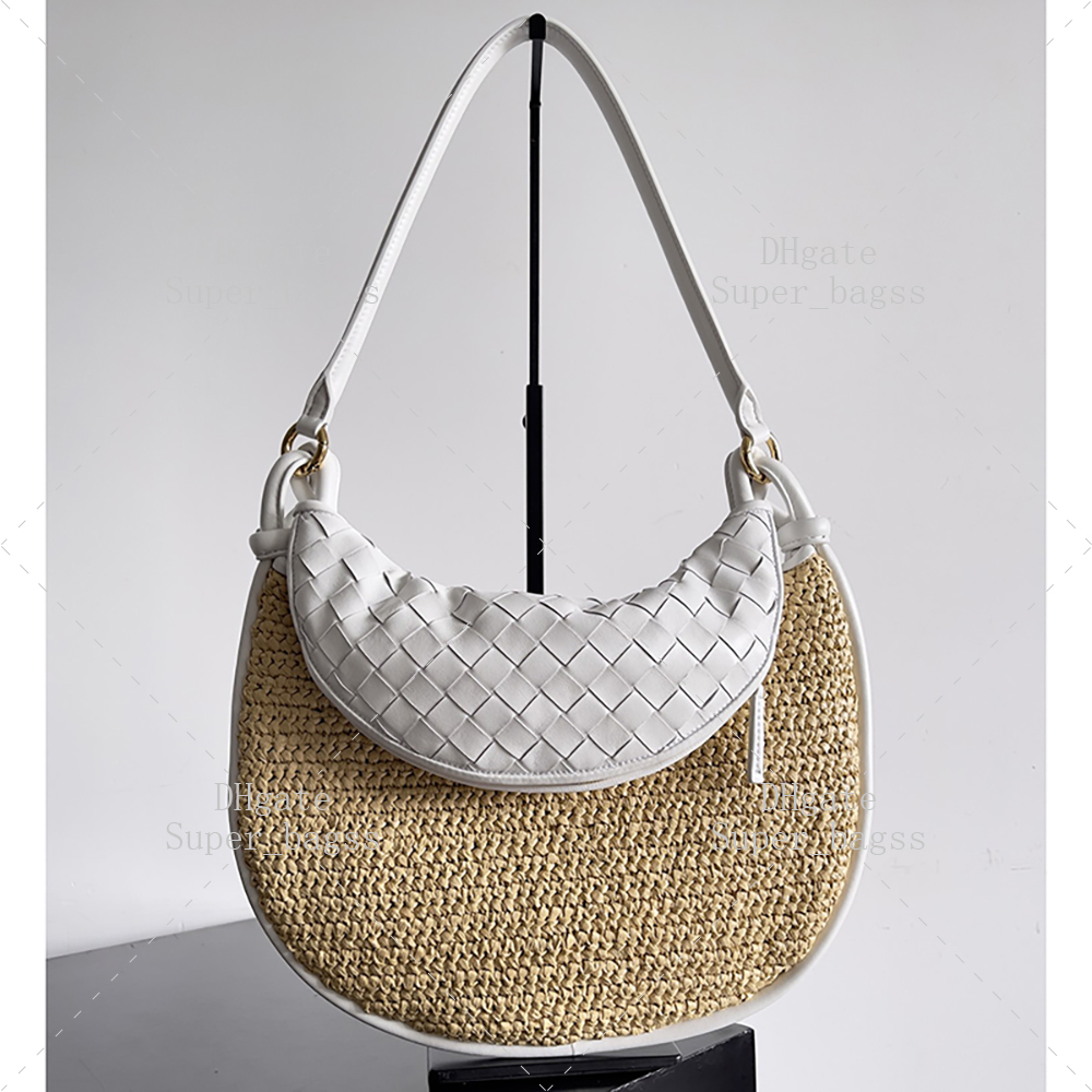 20A luxury designer bag 36CM shoulder bag woven half moon bag women's handbag genuine leather armpit bag with box YB255V