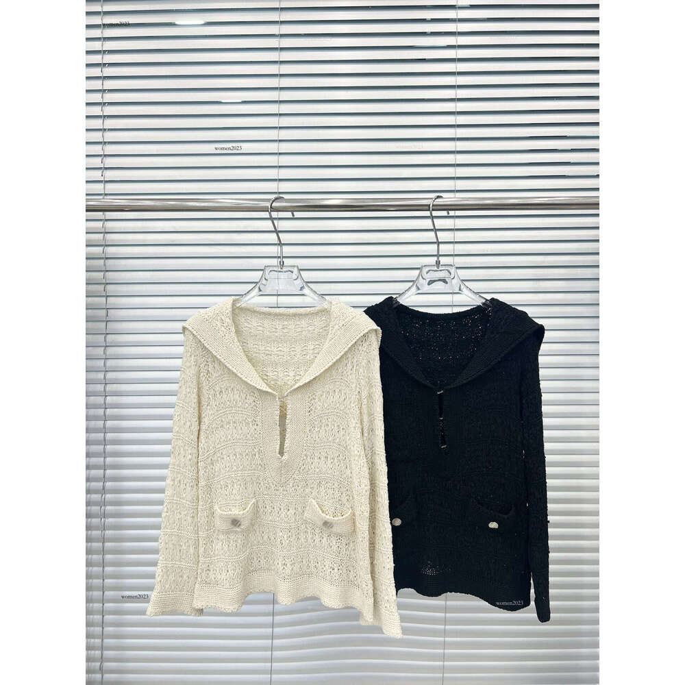 Women Knitwear Brand sweater shirt Designer Navy collar smock Fashion logo womens knit crew neck sweater loose cardigan jumper Jul 11