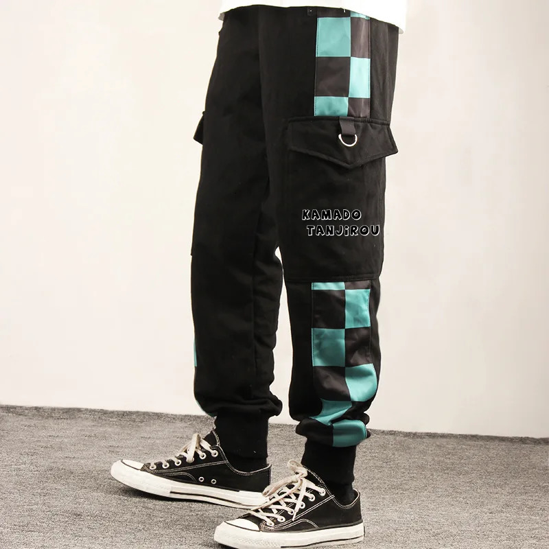 Salles de cosplay anime kamado tanjirou agatsuma zenitsu tomioka giyuu pantalon de survêtement décontracté pantalon de cargaison unisexe 240627