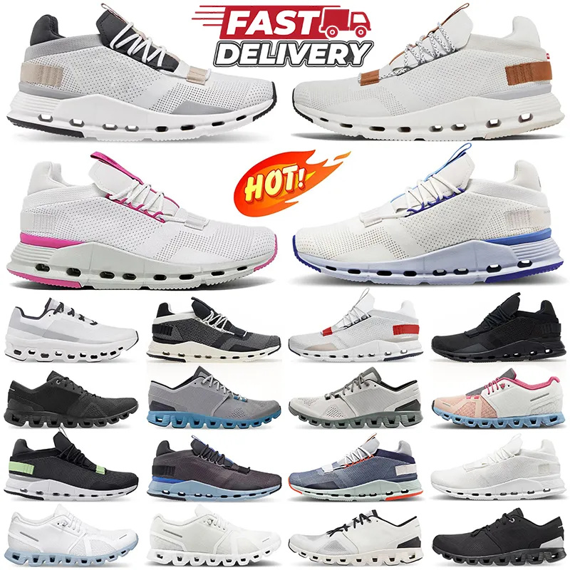Men Women cloud running shoes clouds nova monster designer sneakers triple black white pink blue green mens womens outdoor sports trainers