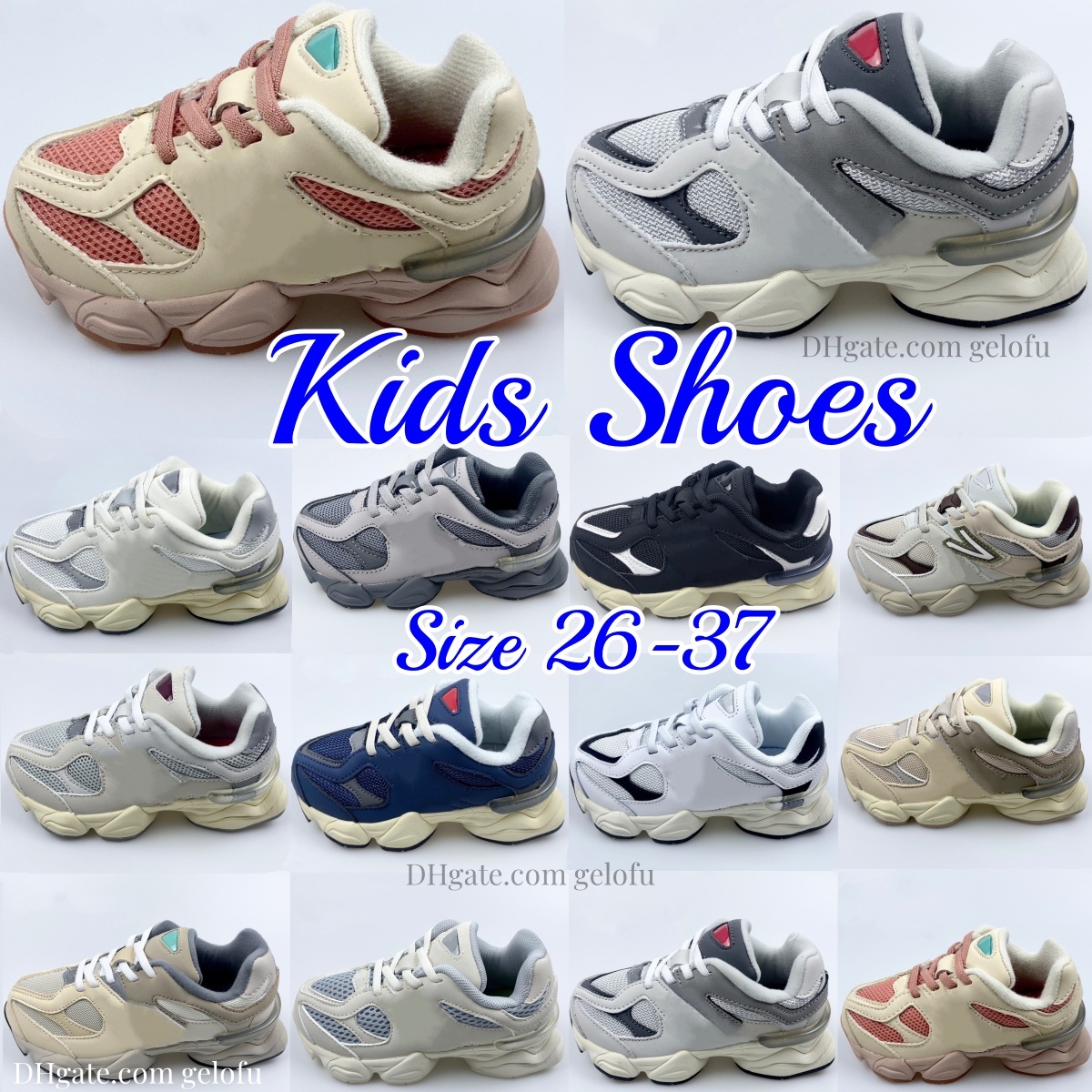 4Y Kids Sneakers Running Shoes Designer Sport Children Trainers kid youth toddler Sea Salt White Boys Girls Black Rain Cloud Grey Pink 4.5Y lunar-image-892545533