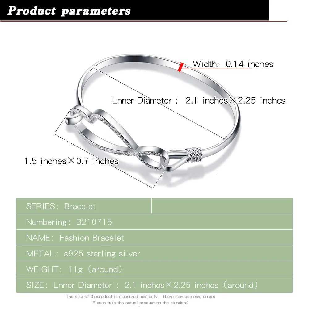 Bangle Shiny Bracelet 925 for Women Delicate Sterling Frosted Heart Design Silver Beautiful Womens Hand Accessories Gift