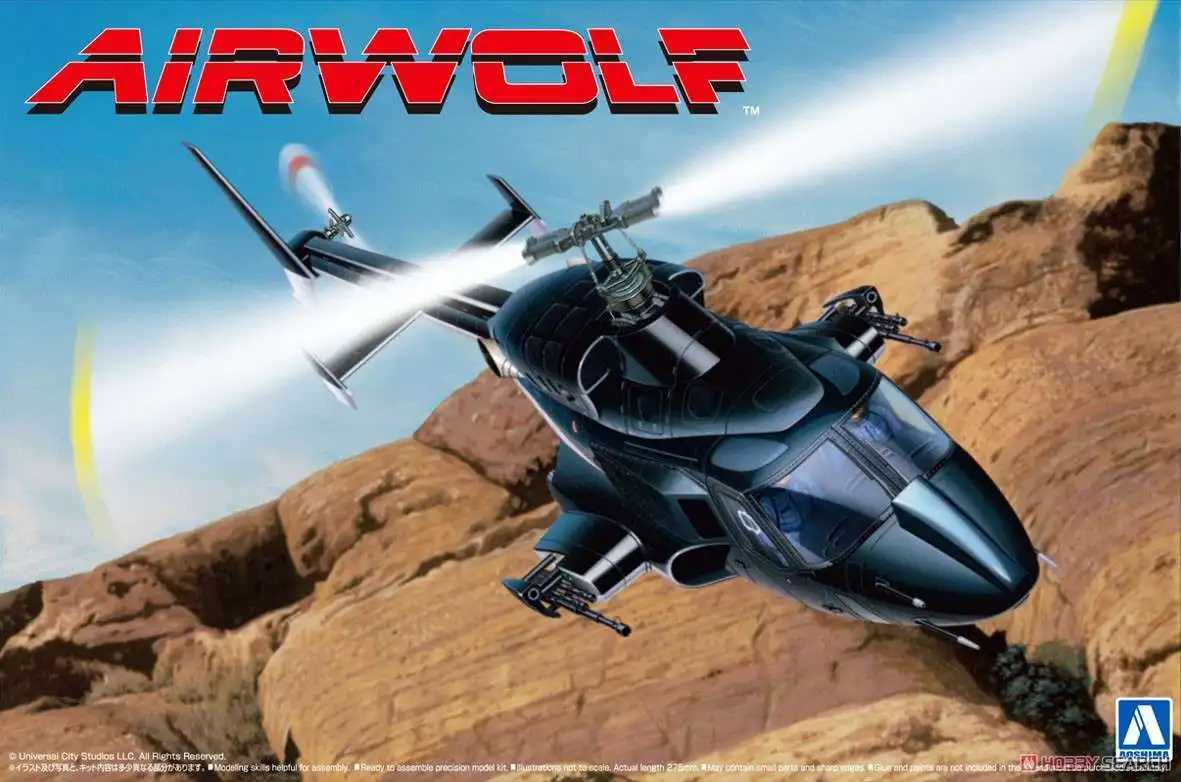 Aircraft Modle Aoshima 06352 static Assembled Model 1/48 Scale AIRWOLF Flying Wolf Helicopter With Transparent Body Adult Collection Model KitL47-image-1002176979