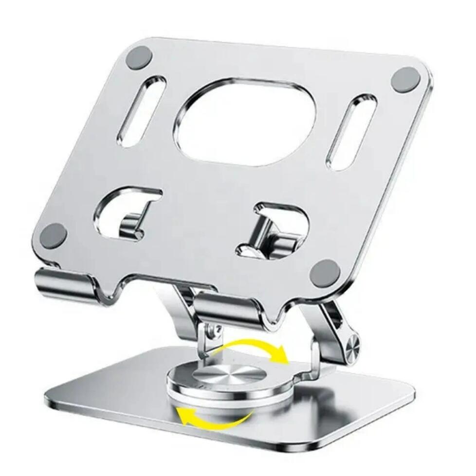 360° Rotating Aluminum Tablet Stand Laptop Stand Stable And Durable Foldable Cooling Stand-image-1003411981