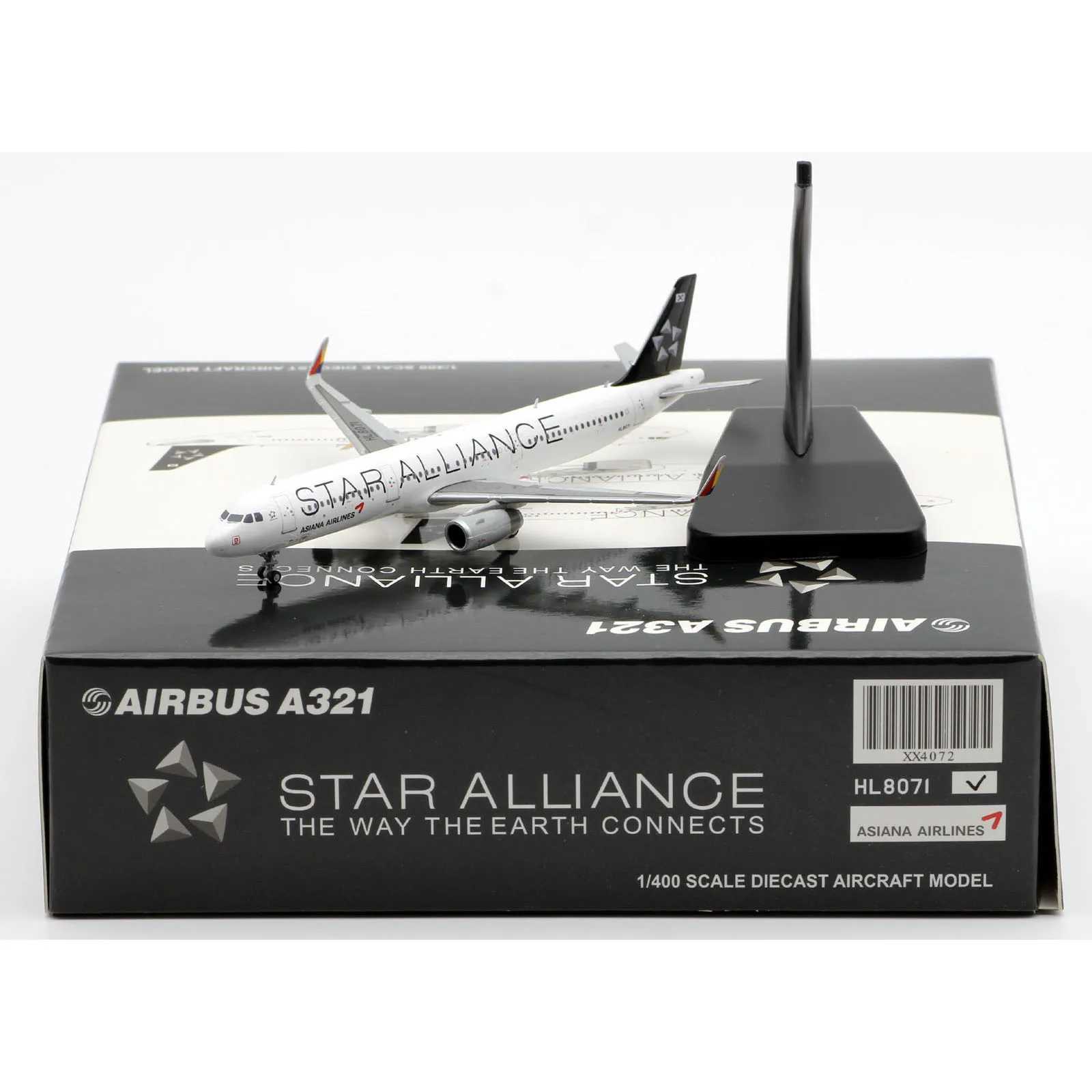 Aircraft Modle XX4072 Alloy Collectible Plane Gift JC Wings 1 400 Asiana Airlines StarAlliance Airbus A321 Diecast Aircraft JET Model z241125-image-1002179758