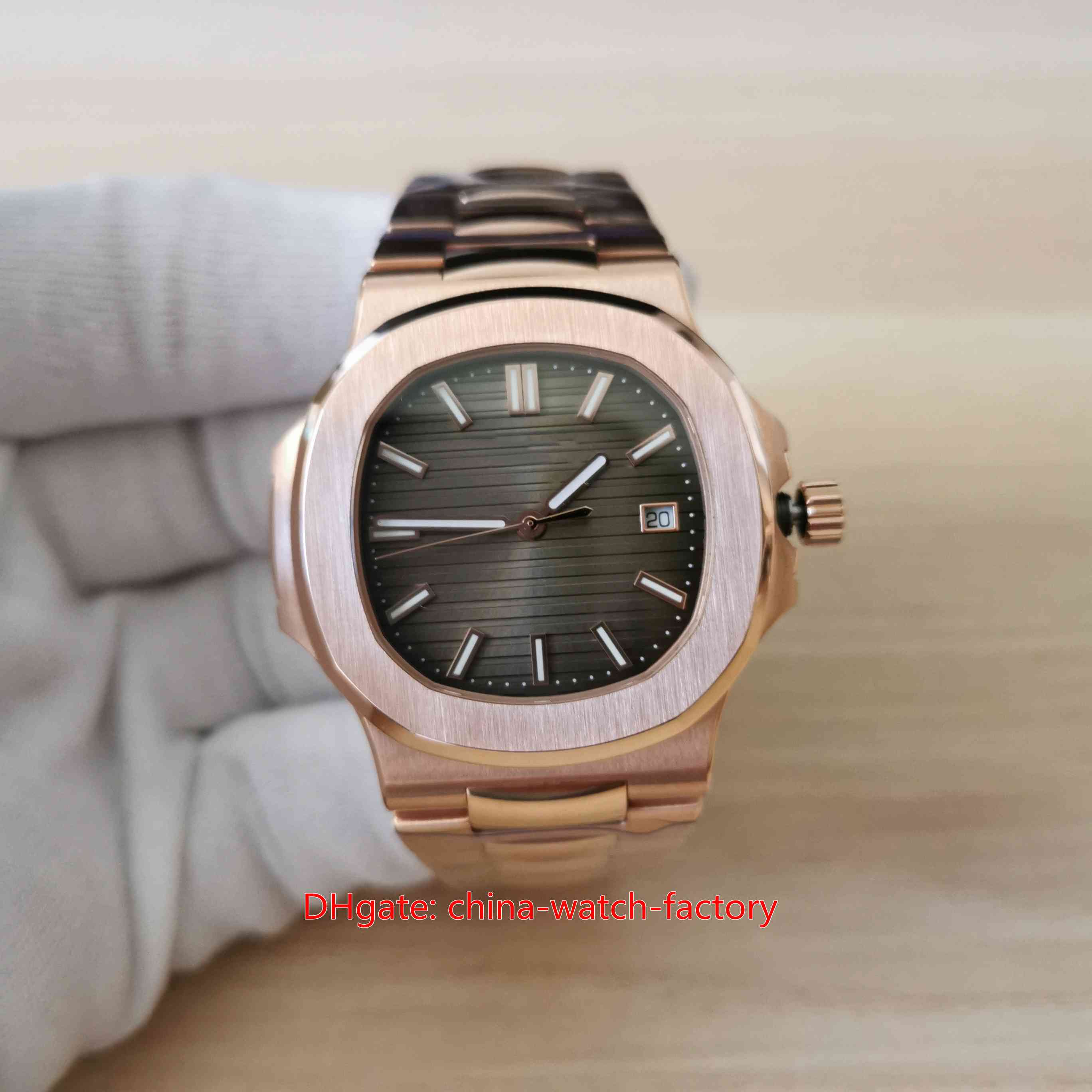 MP Factory Mens Watch Top Quality 40mm 5711/1A-001 Gray 18k Rose Gold Sapphire Glass LumiNova Watches CAL.324SC Movement Mechanical Automatic For Me