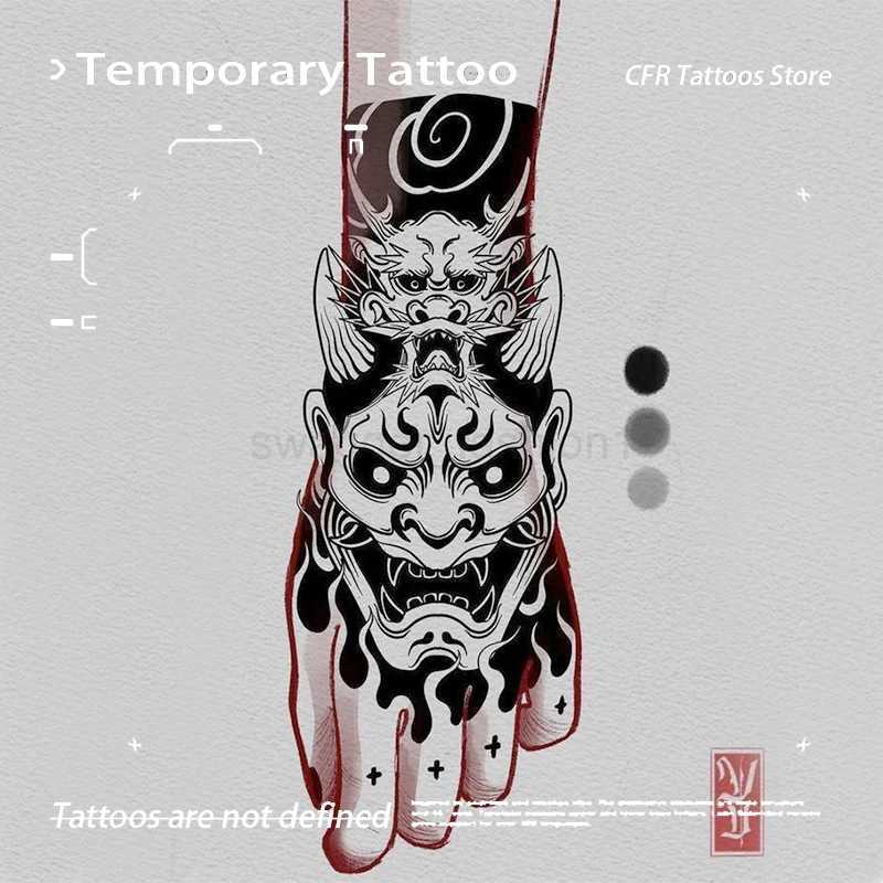 Prajna Herbal Juice Tattoo Sticker Sexy Hotwife Temporary Tattoos Fake Tatto for Women Men Half Arm Waterproof Body Stickers ArtB240713