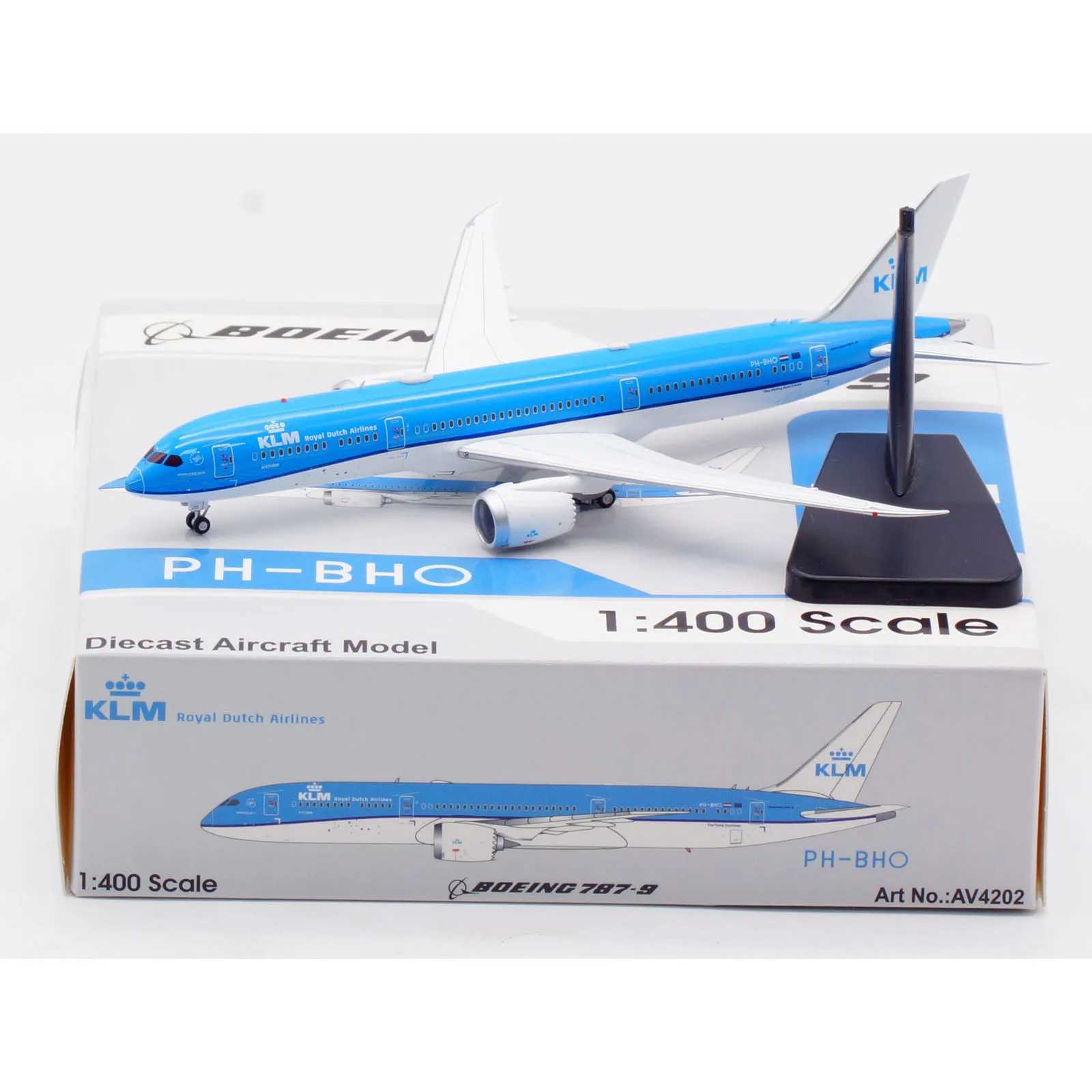 Aircraft Modle AV4202 Alloy Collectible Plane Gift Aviation 1 400 KLM ROYAL DUTCH Airlines SkyTeam Boeing B787-9 Diecast Aircraft Model PH-BHO z2-image-1002178675