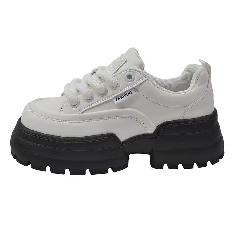 DDMYNOV 2024 Spring and Automne Nouveau Super Sponge Gâteau décontracté sports épais semelles blanches Hauteur de chaussures de planche polyvalen