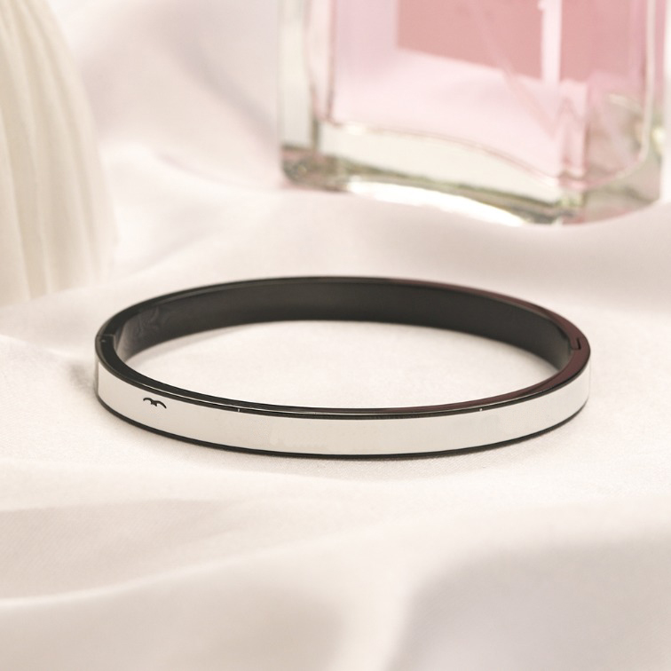 Womens Gold Curb Bracelet Designer Black Bracelet Brand Unisex Letter Leather Bracelet Vintage Design Jewelry Bracelet Gift Stainless Steel Brace-image-853138370