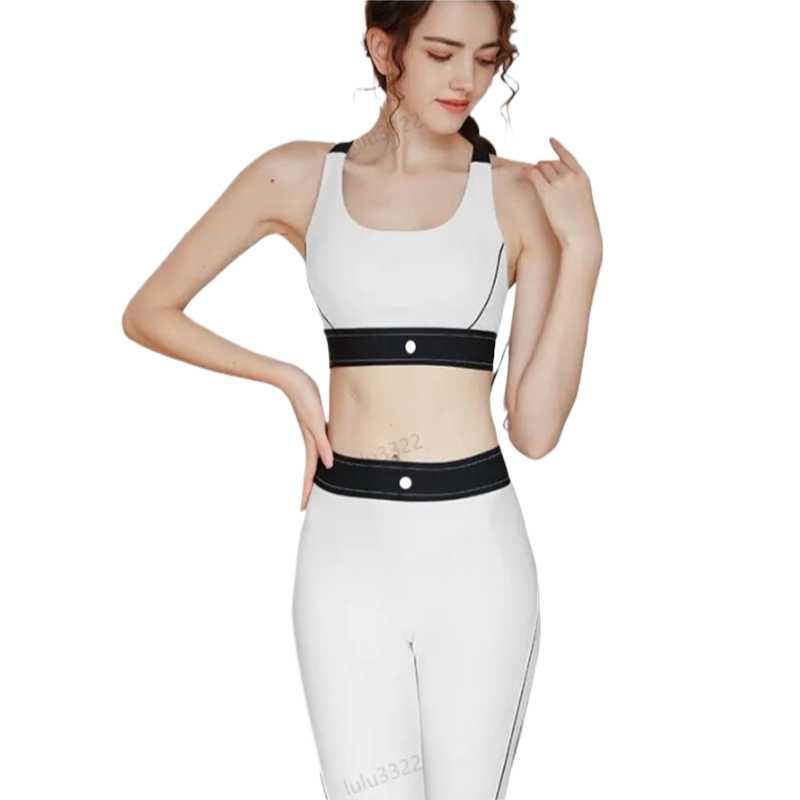 workout set yoga Set jump sports Bra bralette Women Cross Back Gathering close lingerie Running Underwear Fitness Quick Dry Leggings weight Train-image-996283490