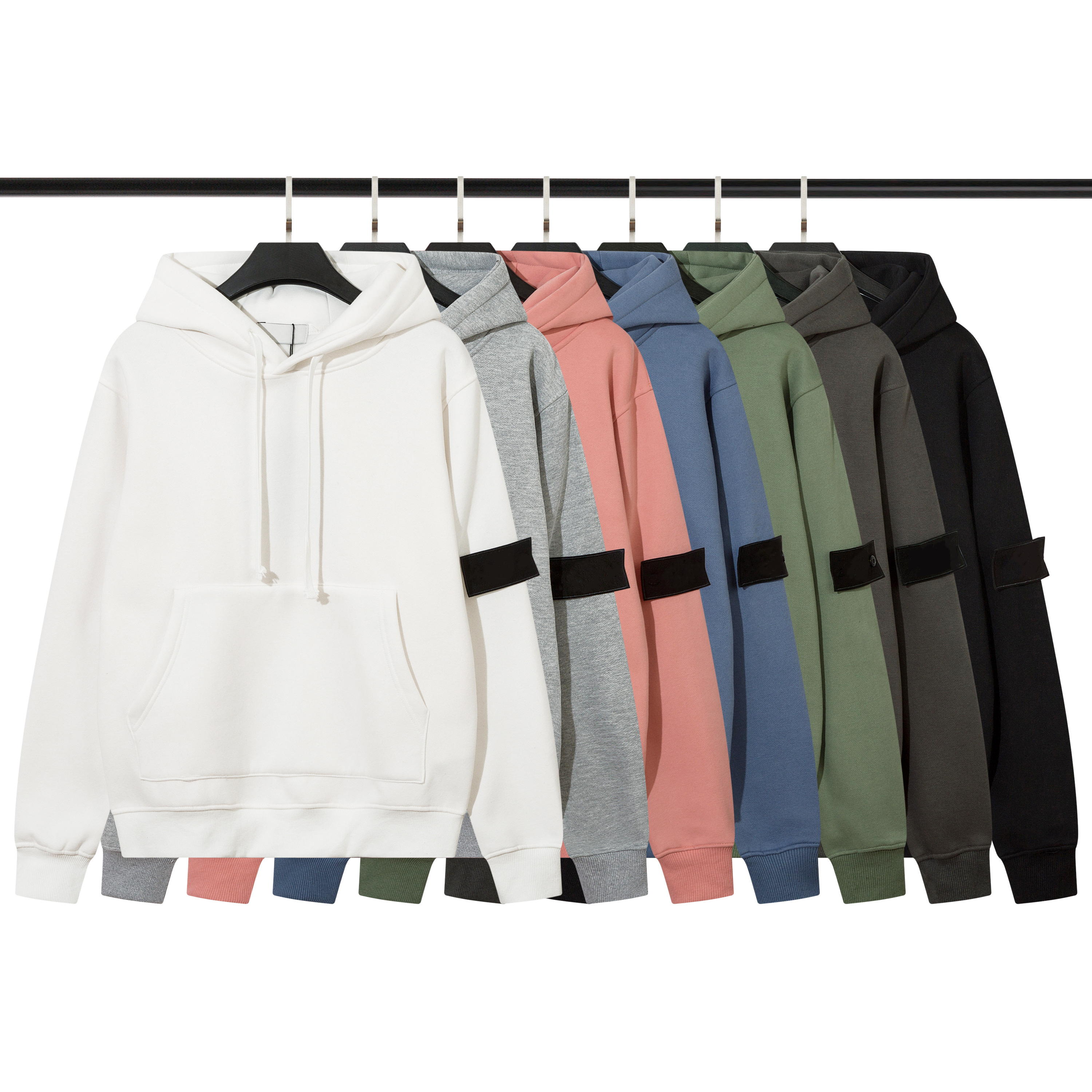 mens hoodie topstoney brand hoodies Classic Armband Pullover Casual Sports Seven-Color Sweatshirt size M-2XL 001