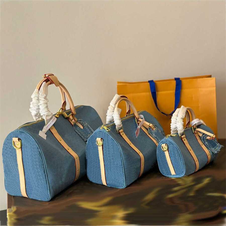 Hip Letter Denim Designer Duffle Bag Women Designer Handbags Men Single Shoulder Travel Bag Purses Large Capacity Travel Bags Crossbody Totes 240-image-1033522284