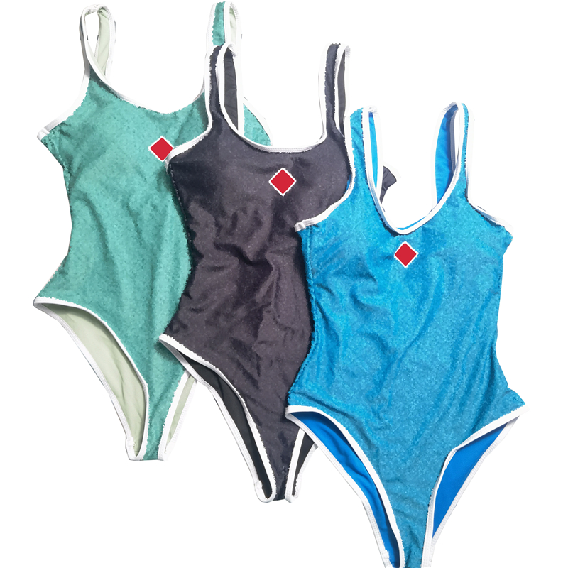 Maillots de bain imprimés pour femmes, body de styliste, Bikini, sexy, dos nu, une pièce, vêtements de plage, vacances d'été