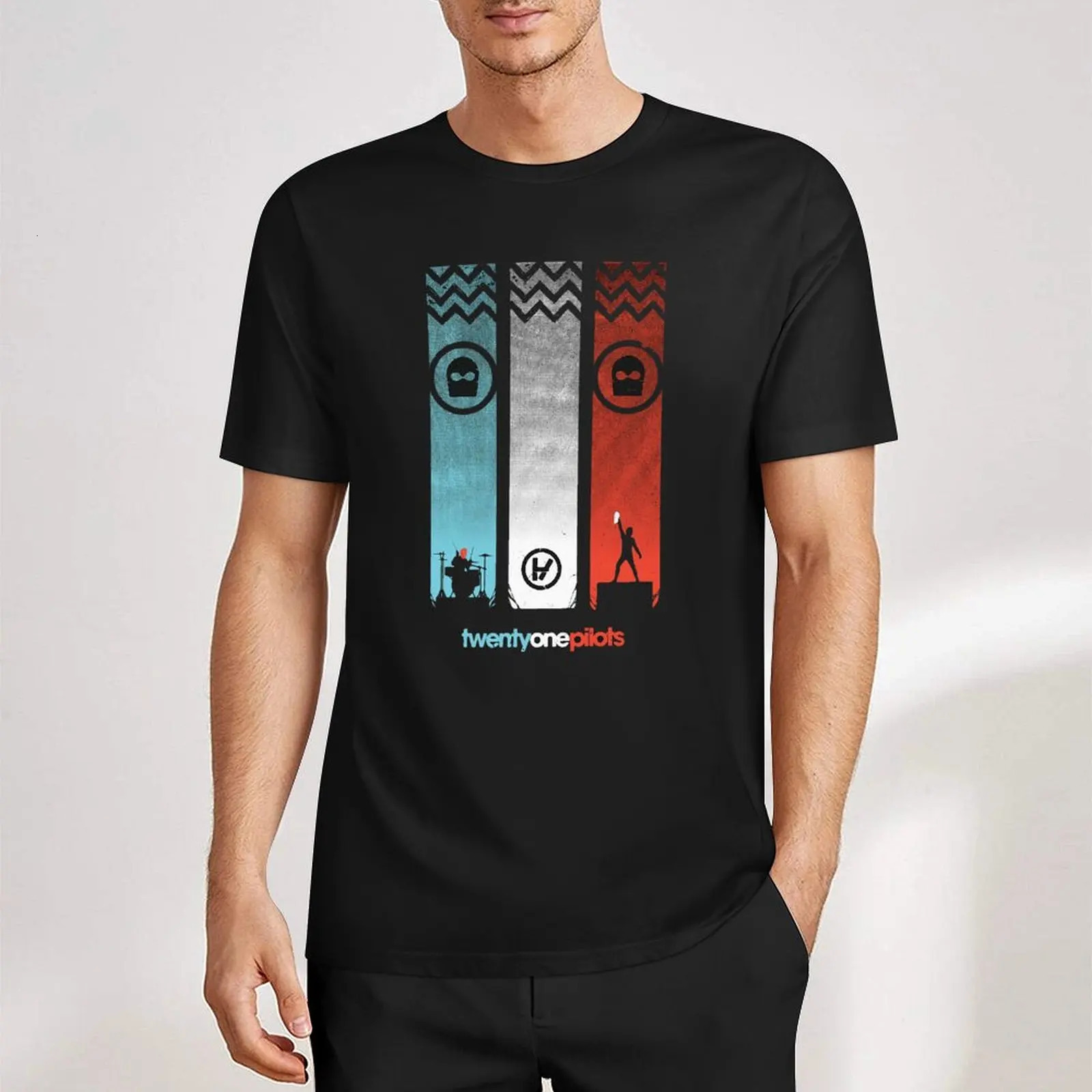 BandT Twenty O-One P-Pilots T-shirt pure cotton casual punk sports shirt hip-hop clothing retro street top 240711