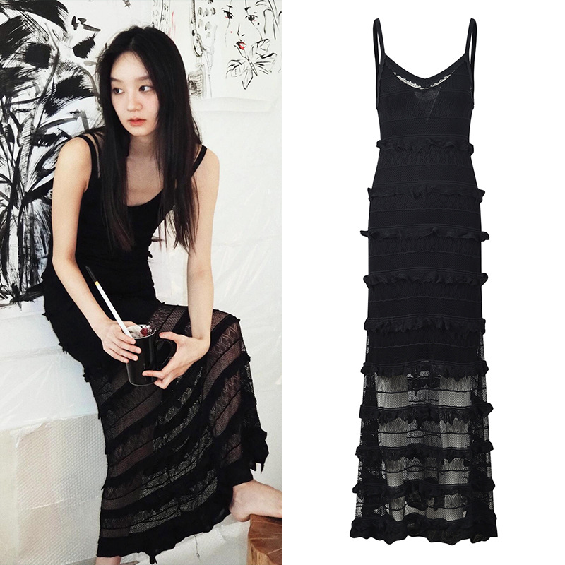 709 2024 Milan Style Runway Dress Summer Dress Crew Neck Sleeveless Flora Print Brand Same Style Empire Womens Dress Fashion High Quality Yl