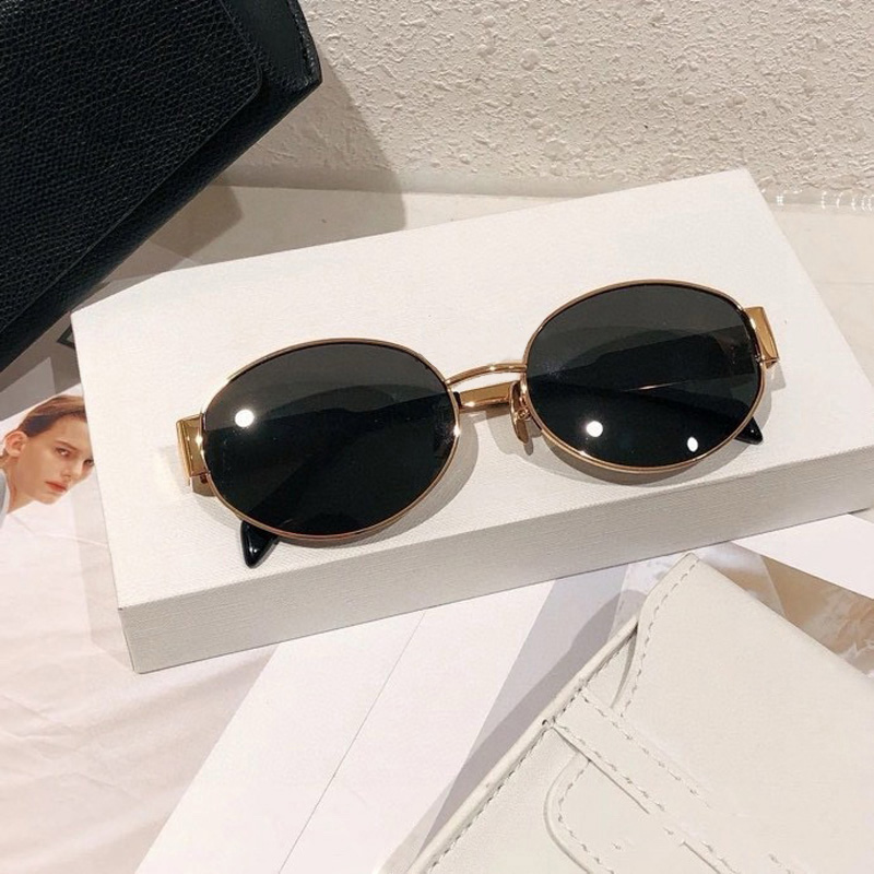 Triomphes sunglasses for women designer sunglass mens glasses oval frame mirror alloy read shades goggle police luxurys Lunette de Soleil womens-image-985656640