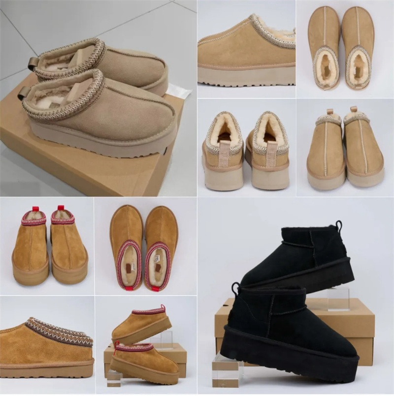 slipper tasman shoes designer women Ultra Mini Boots Snow Boot Platform Short Men Fur Sheepskin Tasman Tazz Chesut Sand Mustard Seed Beige Australia