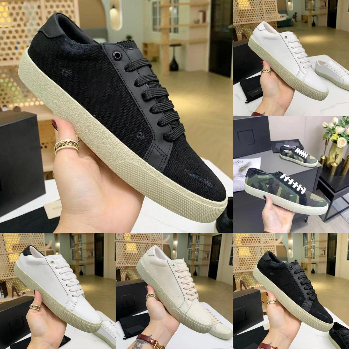Designer Men Women Fashion Casual Shoe Canvas Court Classic 9060 2002r oncloudy Perforated Shoes 2025ss Embroidered Low Cut Leather Sneakers 36-4-image-996363451