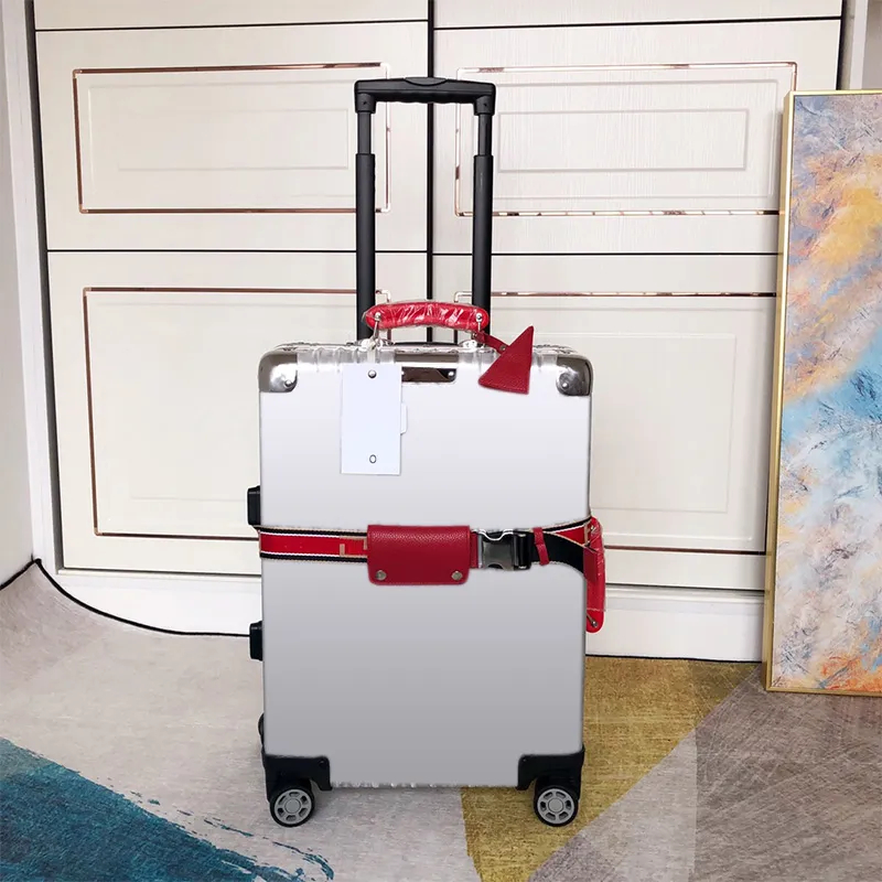 Designer Aluminum Alloy Classic Suitcase Luggage Boarding Case Portable Large Capacity Travel Trolley Case Leisure Suitcases 20 Inches-image-1003500491