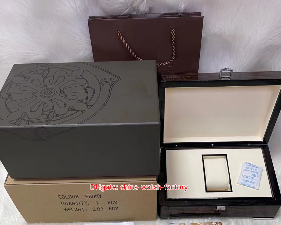High-end Watch Original Box Papers Card Top Quality Brown Wood Leather Bag Boxes Handbag Cardboard Box For 5711 5712 5811 5167 Watches Size 24cm*